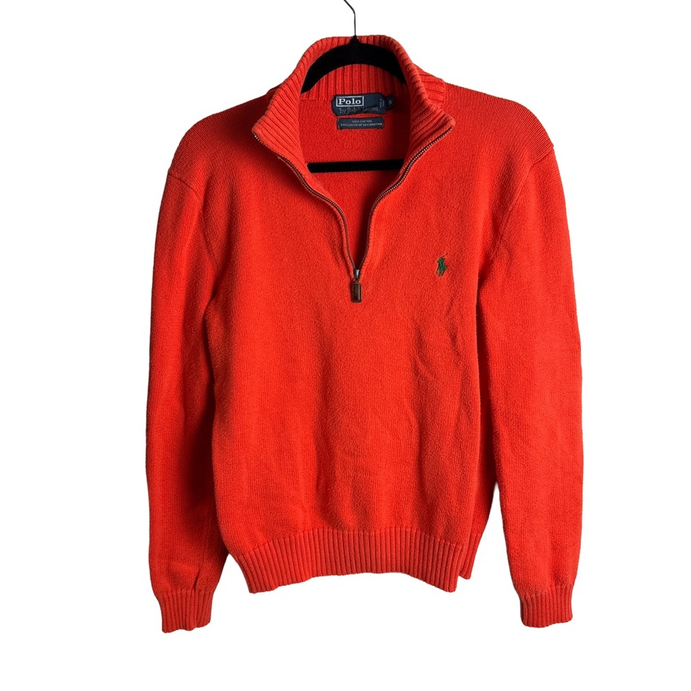 Polo Ralph Lauren 100% Cotton Quarter-Zip Sweater – Men’s Small